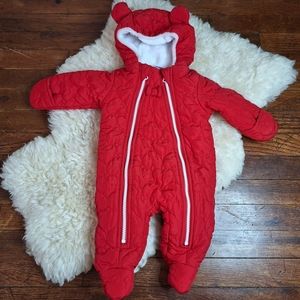 Koala Kids Hearts Quilted Bear Jumpsuit